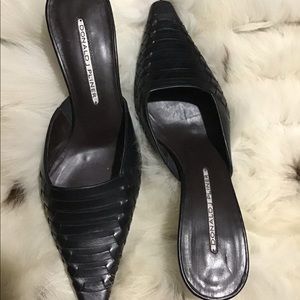 DONALD J PLINER BLACK MULE SIZE 7.5